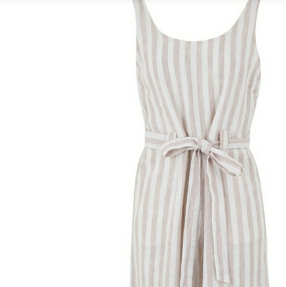 NWT Rachel Zoe Striped Linen Jumpsuit sz 6 - Picture 4 of 4